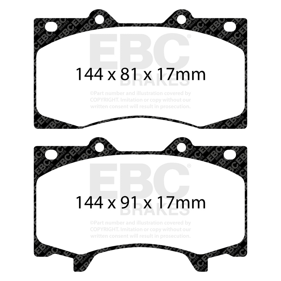 EBC Front YellowStuff Brake Pads - Nissan Patrol (DP42125R) — view 2
