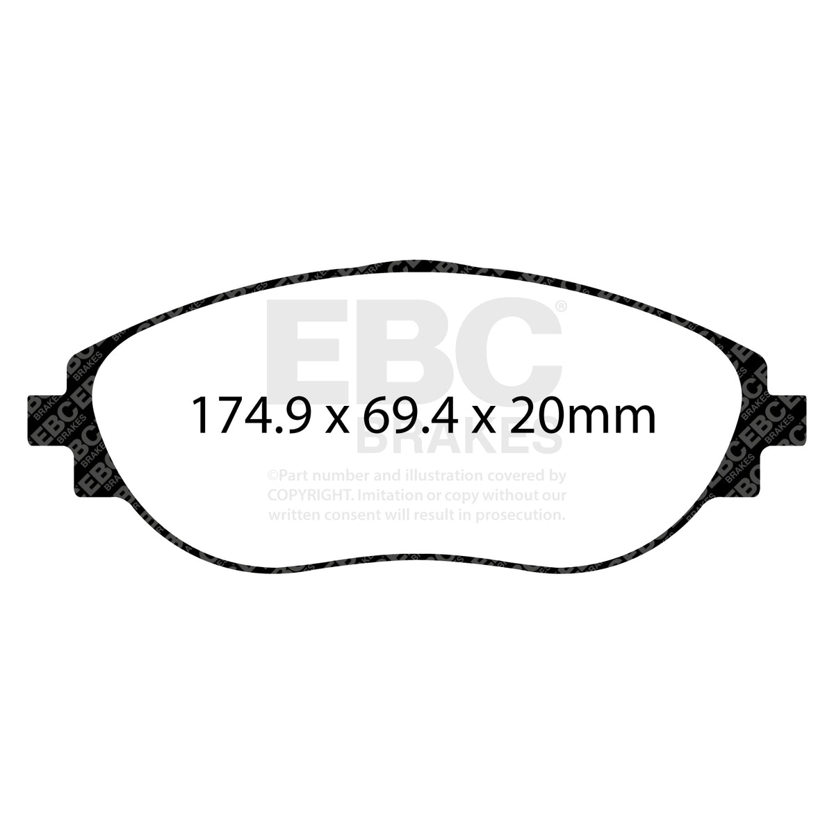 EBC Front Racing RP-1 Brake Pads - Volkswagen Arteon / Skoda Octavia (5E) (DP82127RP1) — view 2