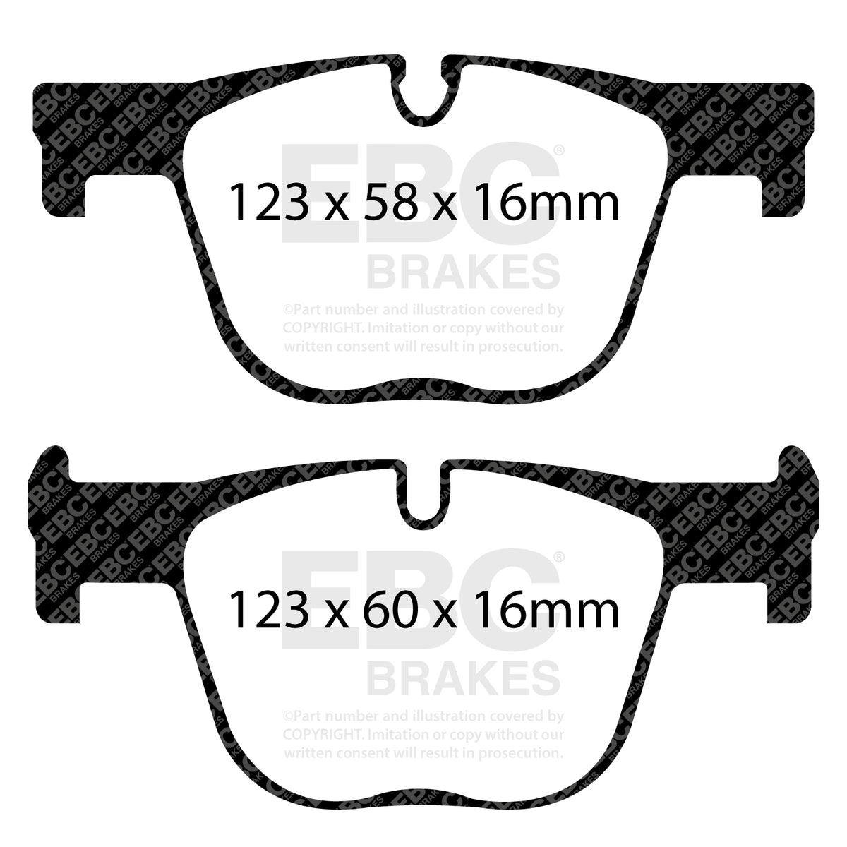 EBC Rear RedStuff Brake Pads - BMW 3 Series (F30) / BMW 3 Series (F31) (DP32131C) — view 2