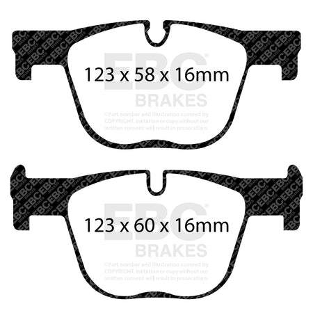 EBC Rear Ultimax Brake Pads - BMW 3 Series (F30) / BMW 3 Series (F31) (DPX2131) — view 2