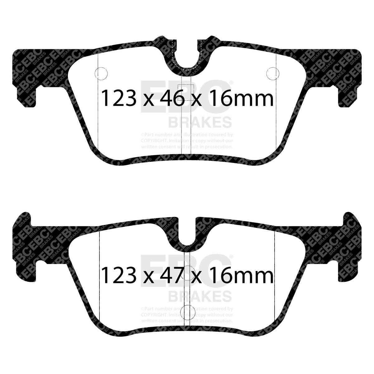 EBC Rear GreenStuff Brake Pads - BMW 3 Series (F30) / BMW 1 Series (F20) (DP22132) — view 2