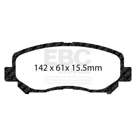 EBC Front Ultimax Brake Pads - Mazda CX-5 (2nd Gen) / Mazda CX-5 (1st Gen) (DPX2134) — view 2