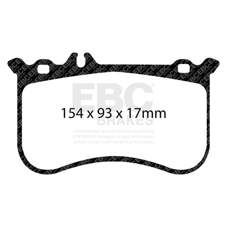EBC Front YellowStuff Brake Pads - Mercedes-Benz Cls (C218) / Mercedes-Benz Cls (X218) (DP42138R) — view 2