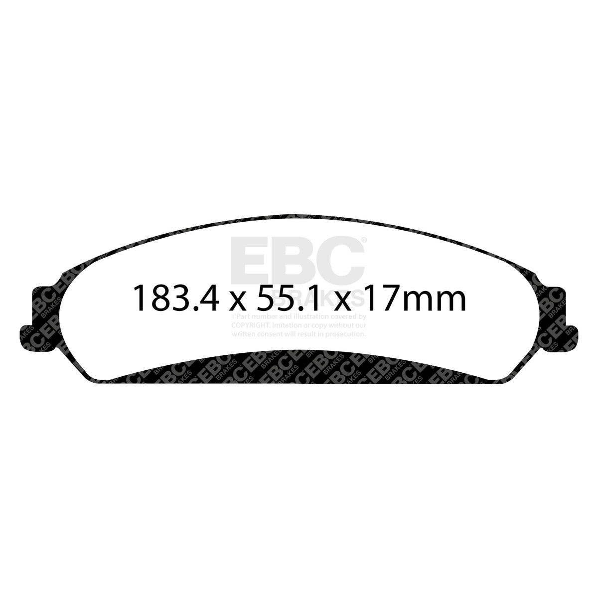 EBC Front RedStuff Brake Pads - Chrysler (USA) 300c / Dodge (USA) Charger (DP32139C) — view 2