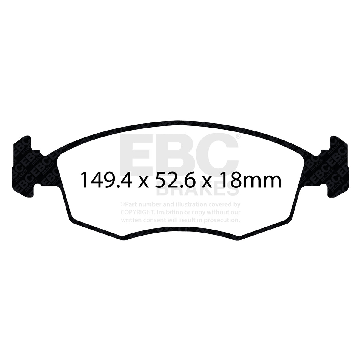 EBC Front Ultimax Brake Pads - Fiat Panda / Lancia Ypsilon (DPX2142) — view 2