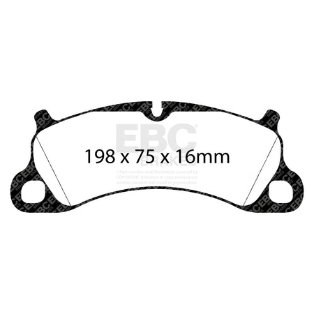 EBC Front RedStuff Brake Pads - Porsche 911 (991) / Porsche 911 (991|2) (DP32144C) — view 2