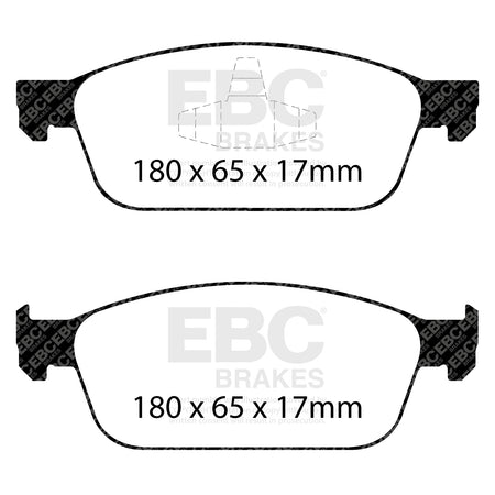 EBC Front RedStuff Brake Pads - Ford Focus (DP32145C) — view 2
