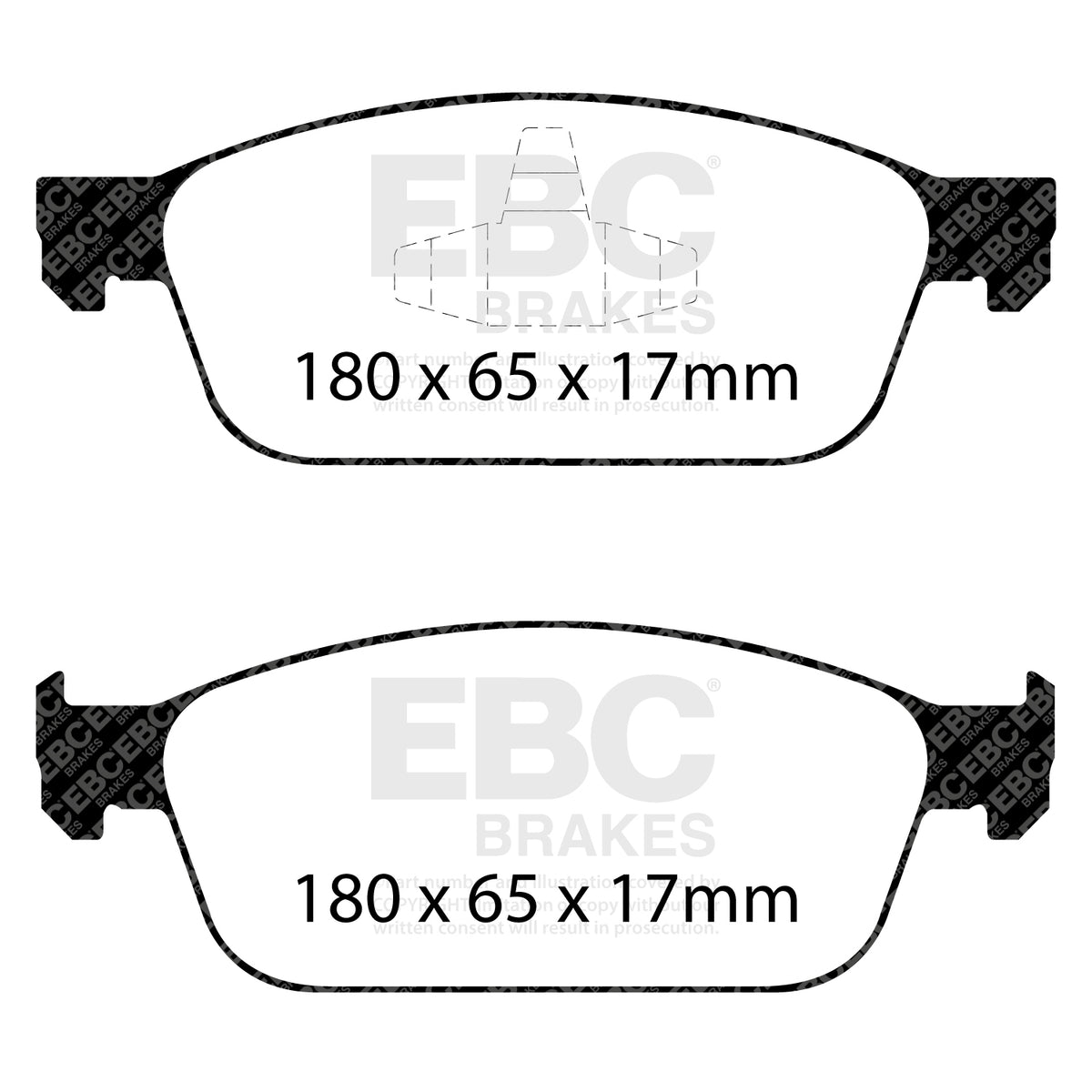 EBC Front Ultimax Brake Pads - Ford Kuga / Ford Commercial Transit Connect (DPX2145) — view 2