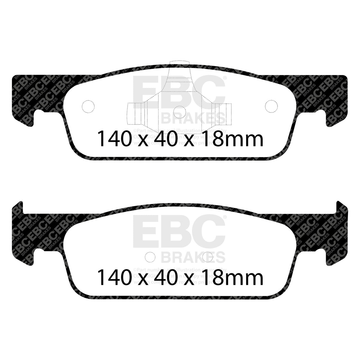 EBC Front YellowStuff Brake Pads - Dacia Logan / Renault Clio (DP42146R) — view 2