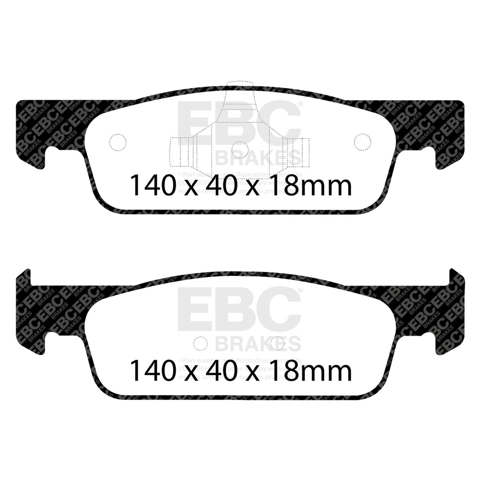 EBC Front YellowStuff Brake Pads - Dacia Logan / Renault Clio (DP42146R) — view 2