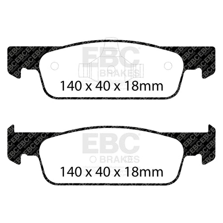 EBC Front GreenStuff Brake Pads - Dacia Logan / Renault Clio (DP22146) — view 2