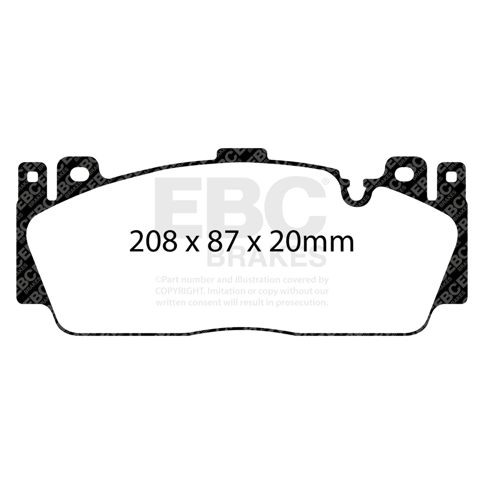 EBC Front YellowStuff Brake Pads - BMW M6 / BMW M5 (DP42148R) — view 2