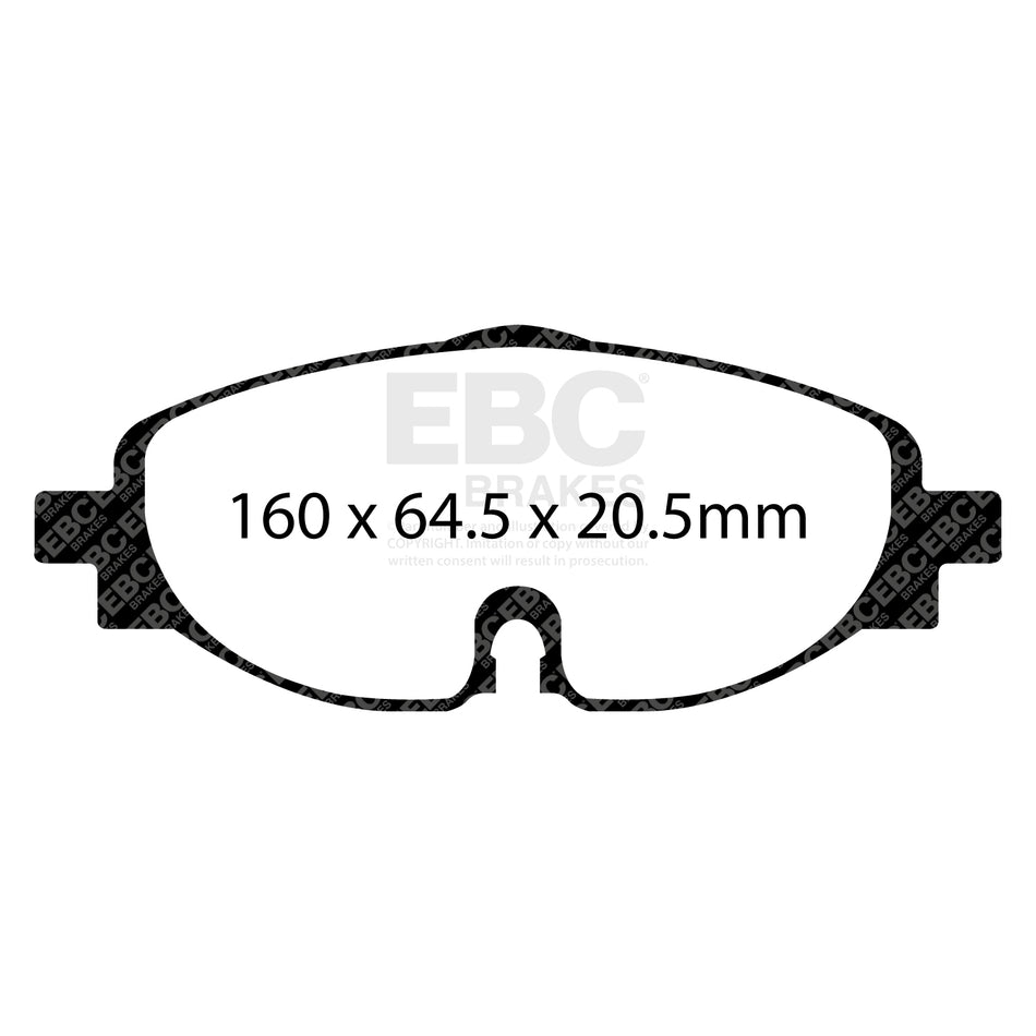 EBC Front YellowStuff Brake Pads - Volkswagen Golf / Skoda Octavia (5E) (DP42150R) — view 2