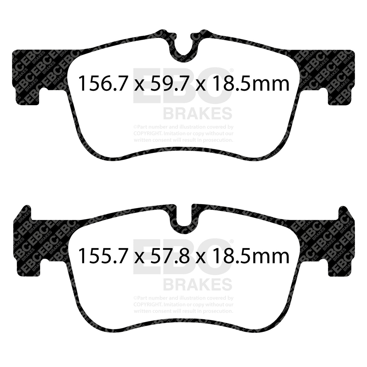EBC Front GreenStuff Brake Pads - BMW 1 Series (F20) / BMW 1 Series (F21) (DP22155) — view 2