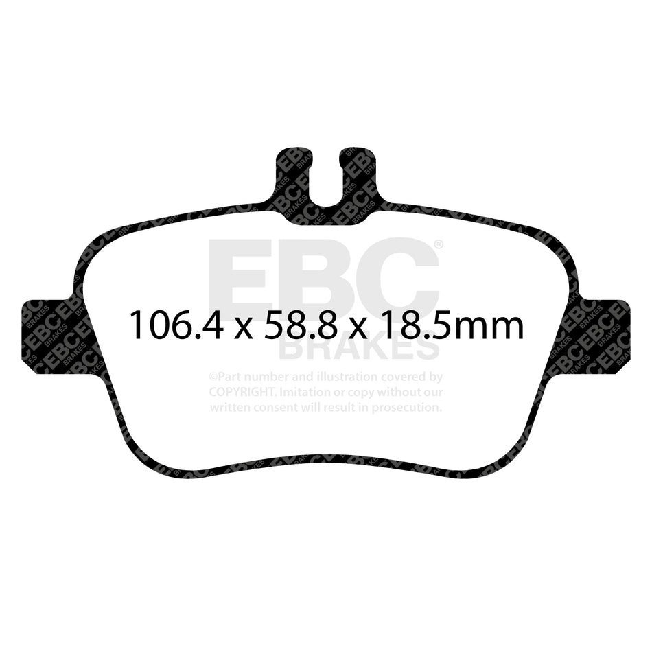 EBC Rear GreenStuff Brake Pads - Mercedes-Benz A-Class (W176) / Mercedes-Benz B-Class (W246) (DP22157) — view 2