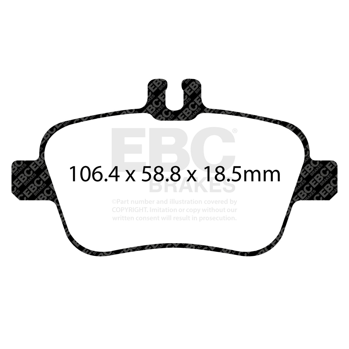 EBC Rear GreenStuff Brake Pads - Mercedes-Benz A-Class (W176) / Mercedes-Benz B-Class (W246) (DP22157) — view 2