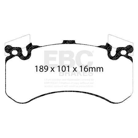 EBC Front RedStuff Brake Pads - Audi S7 / Audi S6 (DP32158C) — view 2