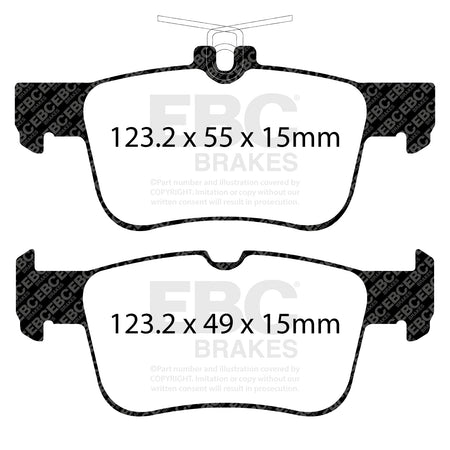 EBC Rear YellowStuff Brake Pads - Ford Mondeo (DP42160R) — view 2