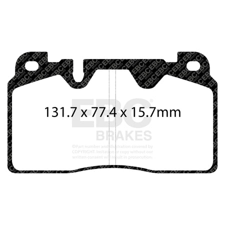 EBC Front RedStuff Brake Pads - Audi A6 quattro / Audi A6 quattro Avant (DP32168C) — view 2