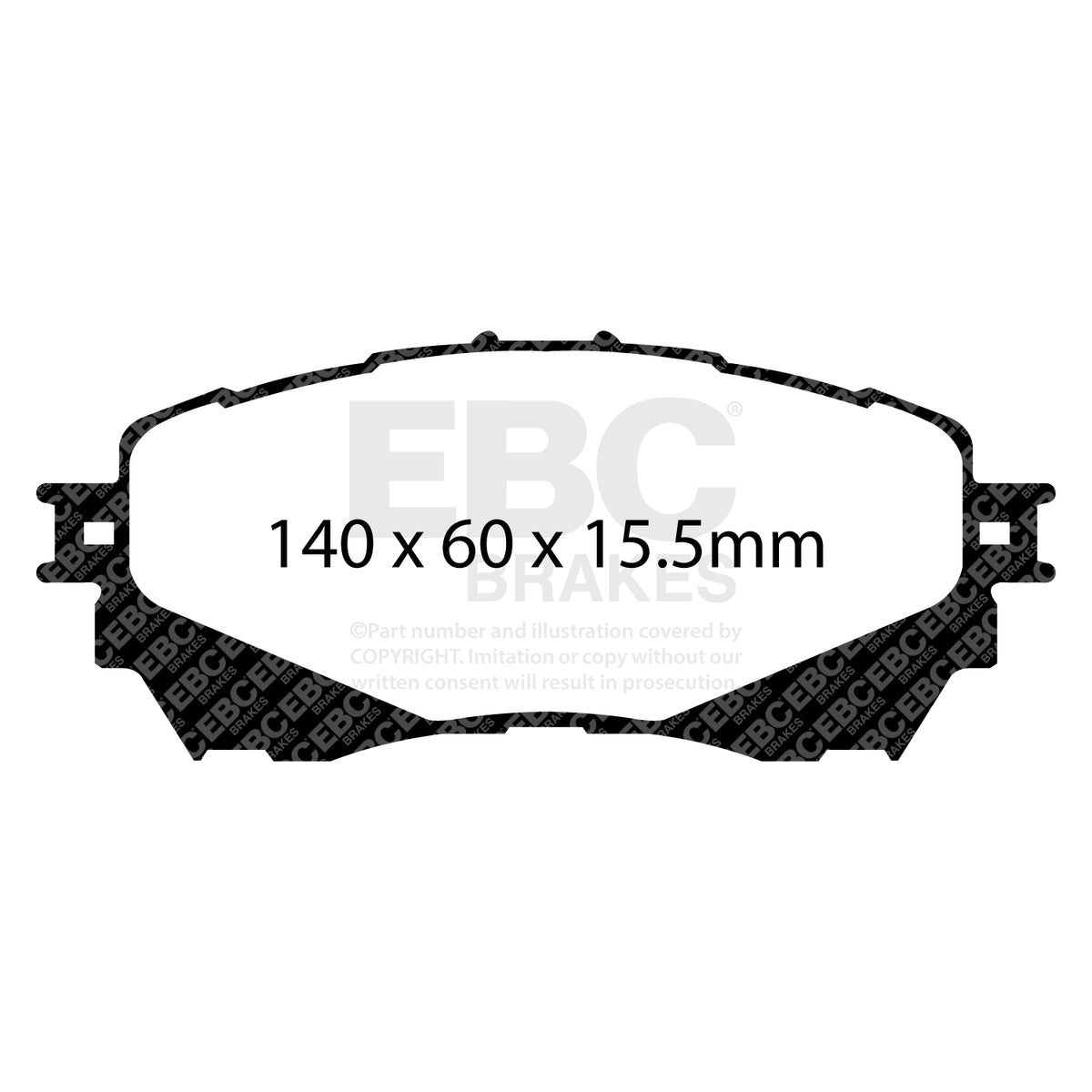 EBC Front YellowStuff Brake Pads - Mazda 6 (DP42170R) — view 2