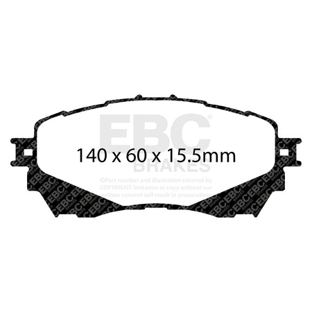 EBC Front GreenStuff Brake Pads - Mazda 6 (DP22170) — view 2