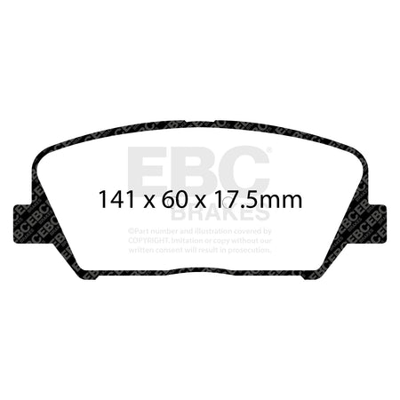 EBC Front YellowStuff Brake Pads - Kia Cee'd (JD) / Hyundai I30 (DP42172R) — view 2