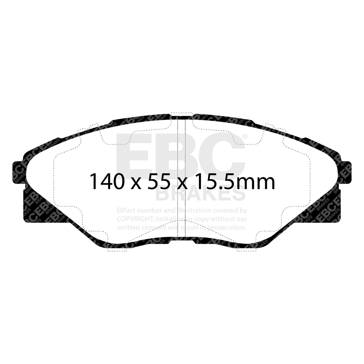 EBC Front Ultimax Brake Pads - Toyota Commercial Hilux (extra Cab) (DPX2175) — view 2