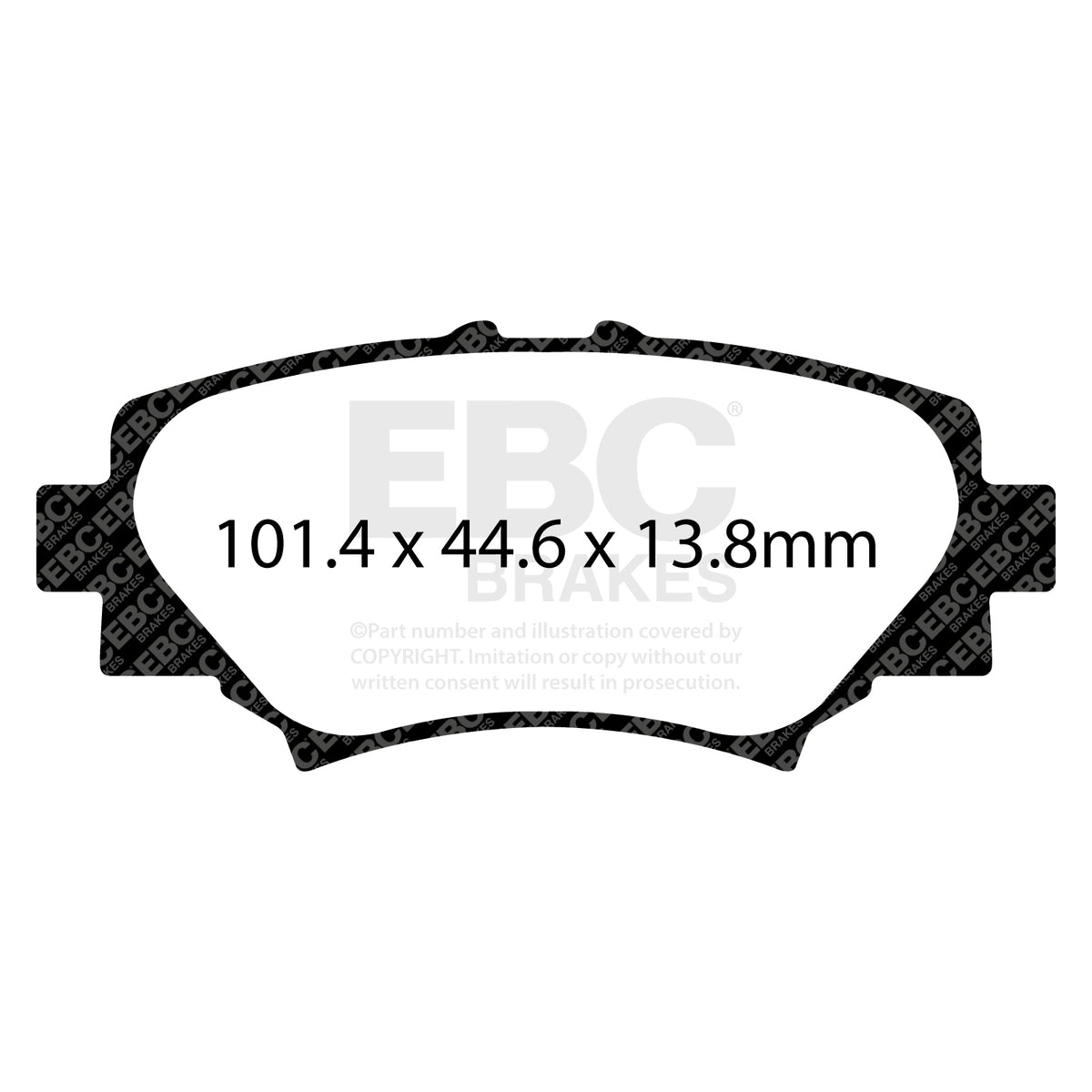 EBC Rear YellowStuff Brake Pads - Mazda 3 (DP42186R) — view 2