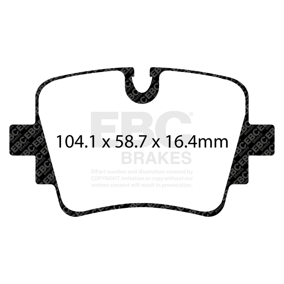 EBC Rear YellowStuff Brake Pads - Jaguar F-Type / Jaguar XJ (DP42190R) — view 2