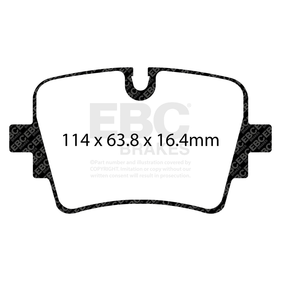 EBC Rear YellowStuff Brake Pads - Jaguar F-Type / Jaguar XJ (DP42192R) — view 2