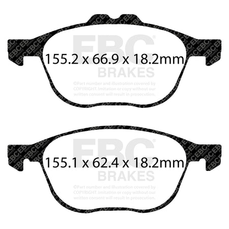 EBC Front GreenStuff Brake Pads - Ford Tourneo Connect (DP22194) — view 2