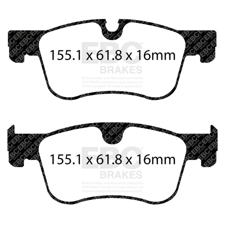 EBC Front Ultimax Brake Pads - Peugeot Commercial Partner / Opel Combo Life (DPX2195) — view 2
