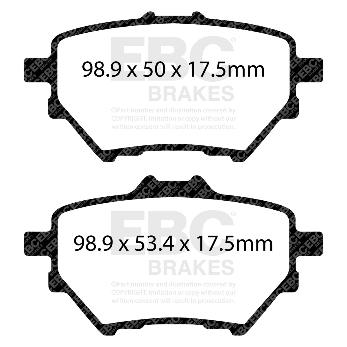 EBC Rear YellowStuff Brake Pads - Peugeot 308 / Peugeot 308 Sw (DP42196R) — view 2
