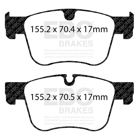 EBC Front GreenStuff Brake Pads - Peugeot 308 / Peugeot 308 Sw (DP22198) — view 2