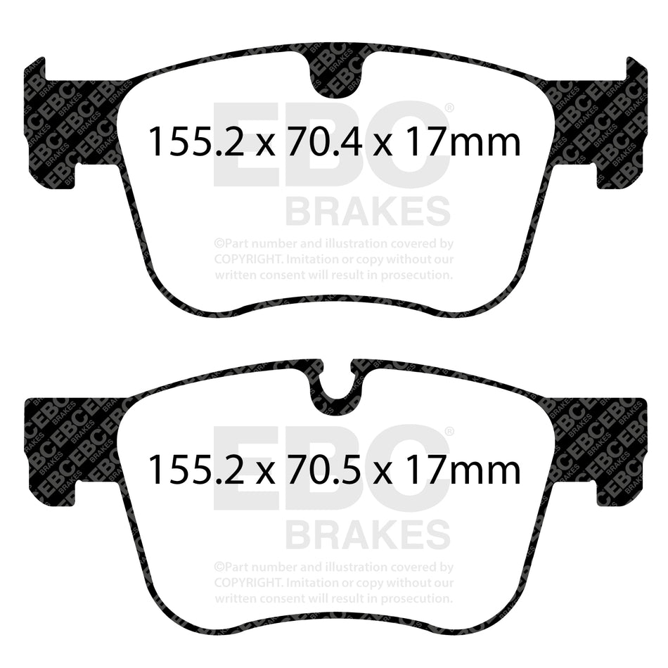 EBC Front YellowStuff Brake Pads - Peugeot 308 / Peugeot 308 Sw (DP42198R) — view 2