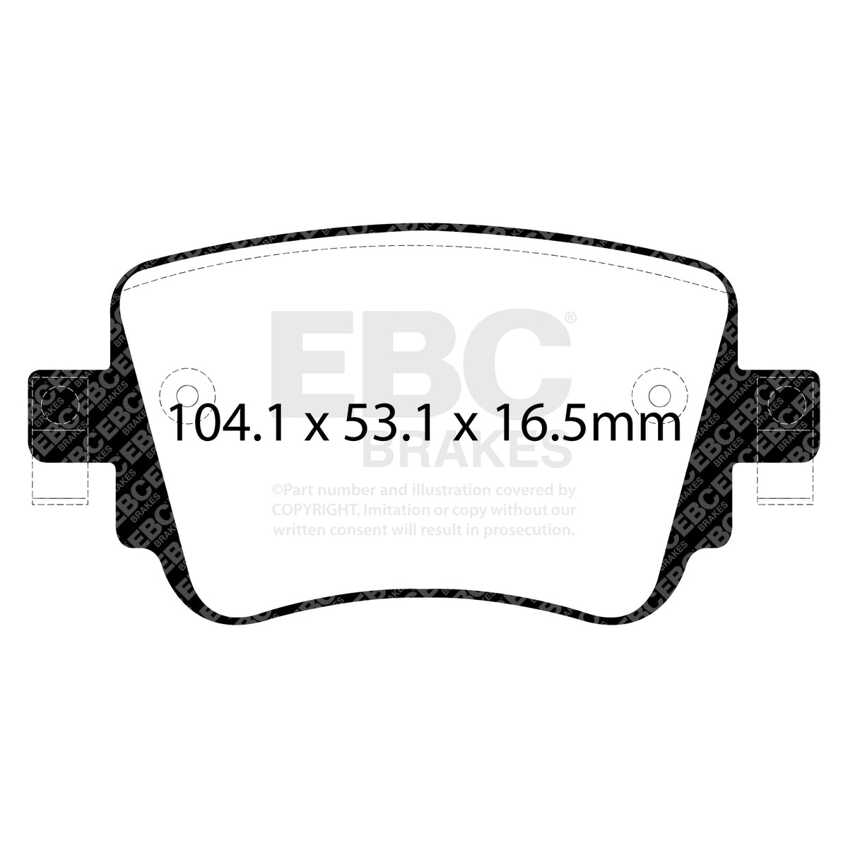 EBC Rear Ultimax Brake Pads - Skoda Octavia (5E) / Volkswagen Caddy Life (DPX2201) — view 2