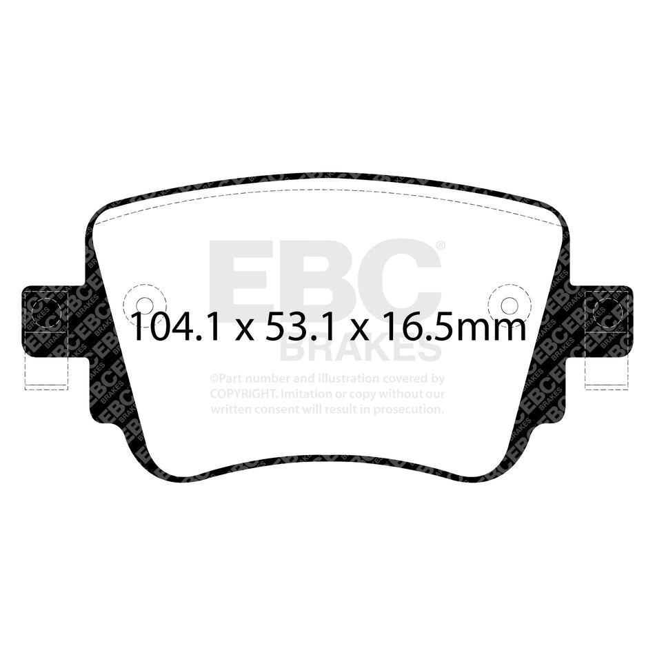 EBC Rear YellowStuff Brake Pads - Skoda Octavia (5E) / Volkswagen Caddy Life (DP42201R) — view 2