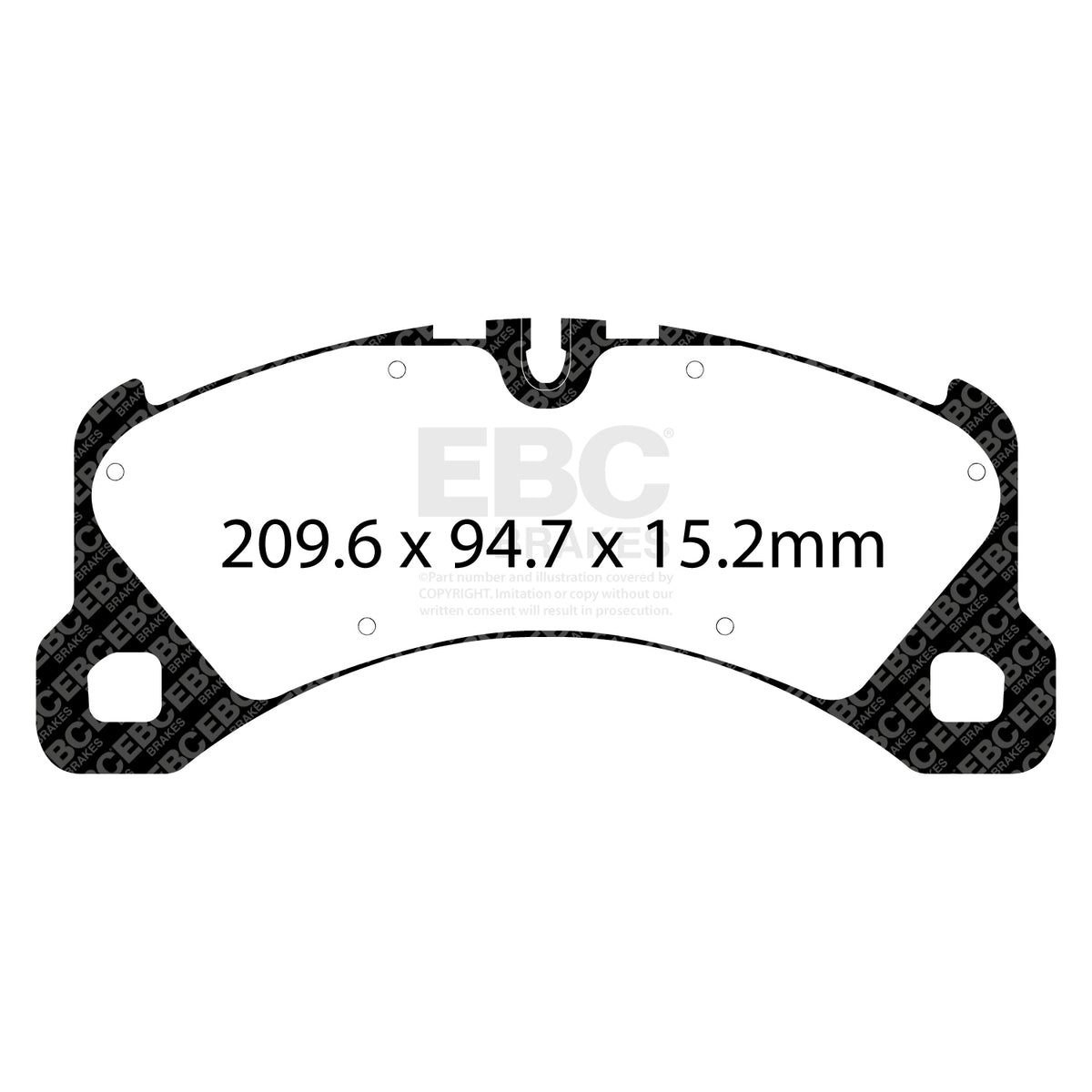 EBC Front YellowStuff Brake Pads - Porsche Macan / Porsche Panamera (2nd Gen) (971) (DP42203R) — view 2