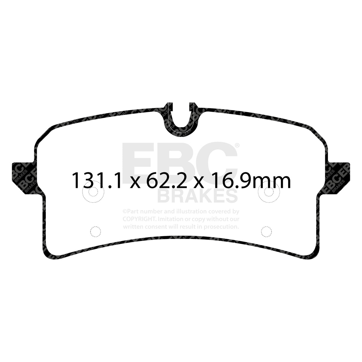 EBC Rear YellowStuff Brake Pads - Porsche Macan / Bentley Mulsanne (DP42204R) — view 2
