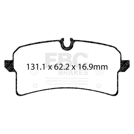 EBC Rear YellowStuff Brake Pads - Porsche Macan / Bentley Mulsanne (DP42204R) — view 2