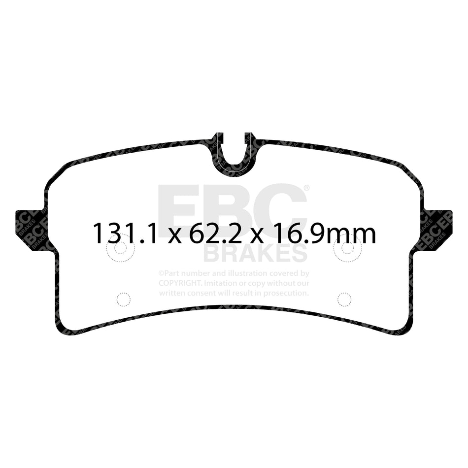 EBC Rear YellowStuff Brake Pads - Porsche Macan / Bentley Mulsanne (DP42204R) — view 2