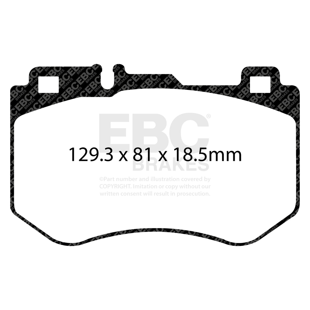 EBC Front RedStuff Brake Pads - Mercedes-Benz C-Class (W205) / Mercedes-Benz C-Class (S205) (DP32209C) — view 2