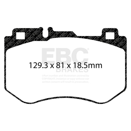 EBC Front RedStuff Brake Pads - Mercedes-Benz C-Class (W205) / Mercedes-Benz C-Class (S205) (DP32209C) — view 2