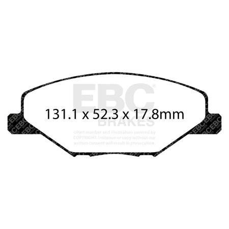 EBC Front GreenStuff Brake Pads - Skoda Fabia (NJ) (DP22211) — view 2