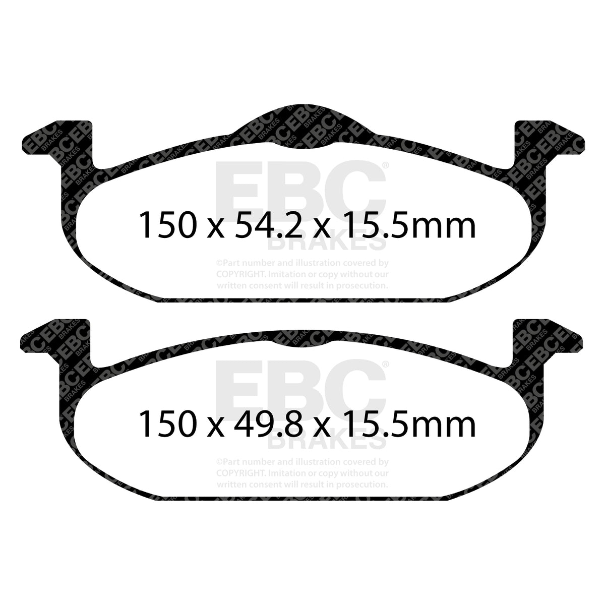 EBC Front Ultimax Brake Pads - MG 3 (DPX2220) — view 2