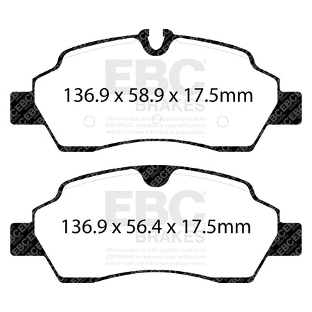 EBC Rear YellowStuff Brake Pads - Ford Commercial Transit (4th Gen) / Ford Commercial Transit Custom (DP42222R) — view 2