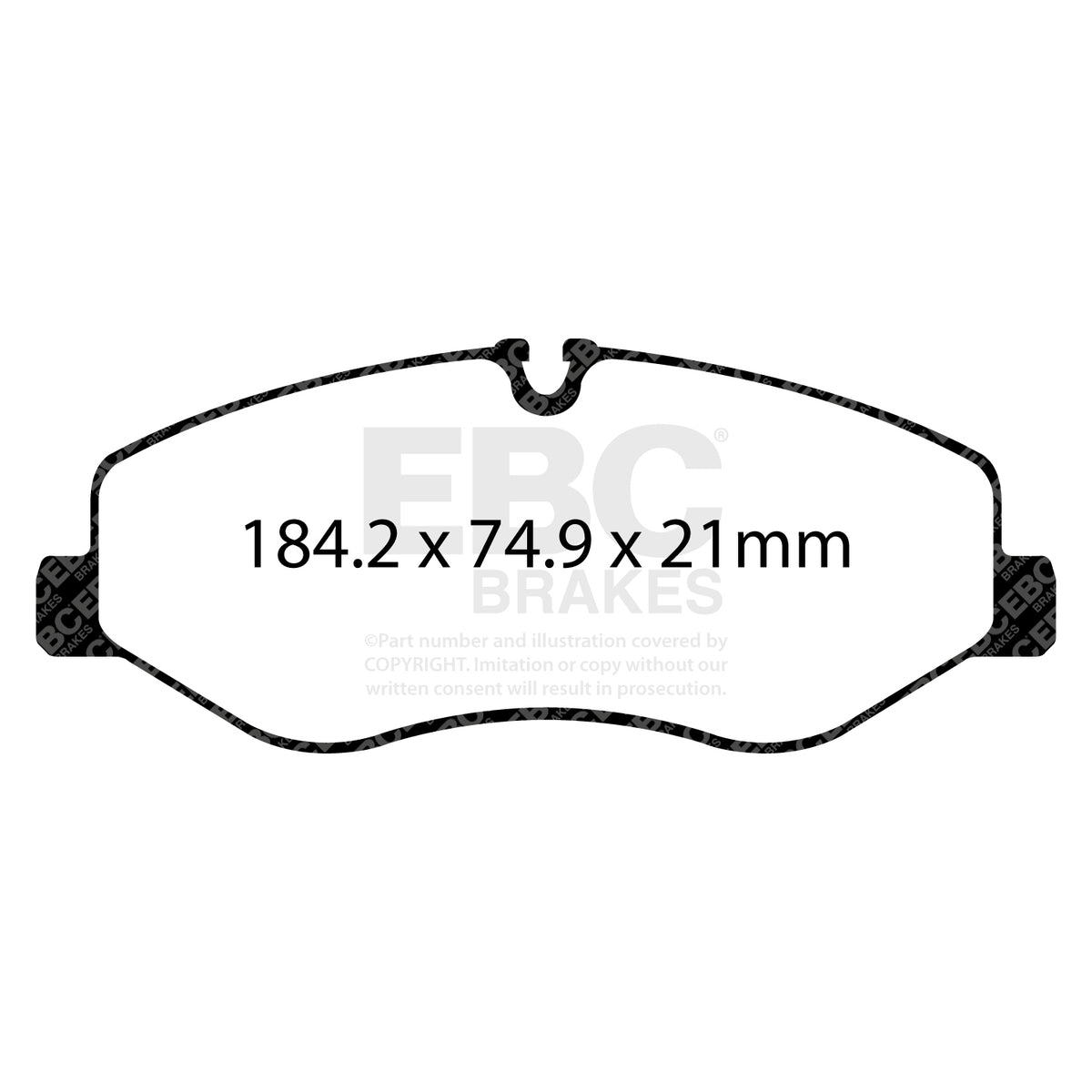 EBC Front Ultimax Brake Pads - Mercedes-Benz V-Class (W447) / Mercedes-Benz Commercial Vito (W447) (DPX2223) — view 2