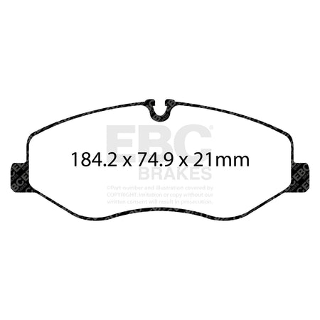 EBC Front Ultimax Brake Pads - Mercedes-Benz V-Class (W447) / Mercedes-Benz Commercial Vito (W447) (DPX2223) — view 2