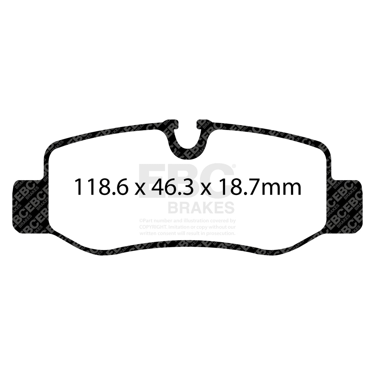 EBC Rear Ultimax Brake Pads - Mercedes-Benz Commercial Vito (W447) / Mercedes-Benz V-Class (W447) (DPX2224) — view 2