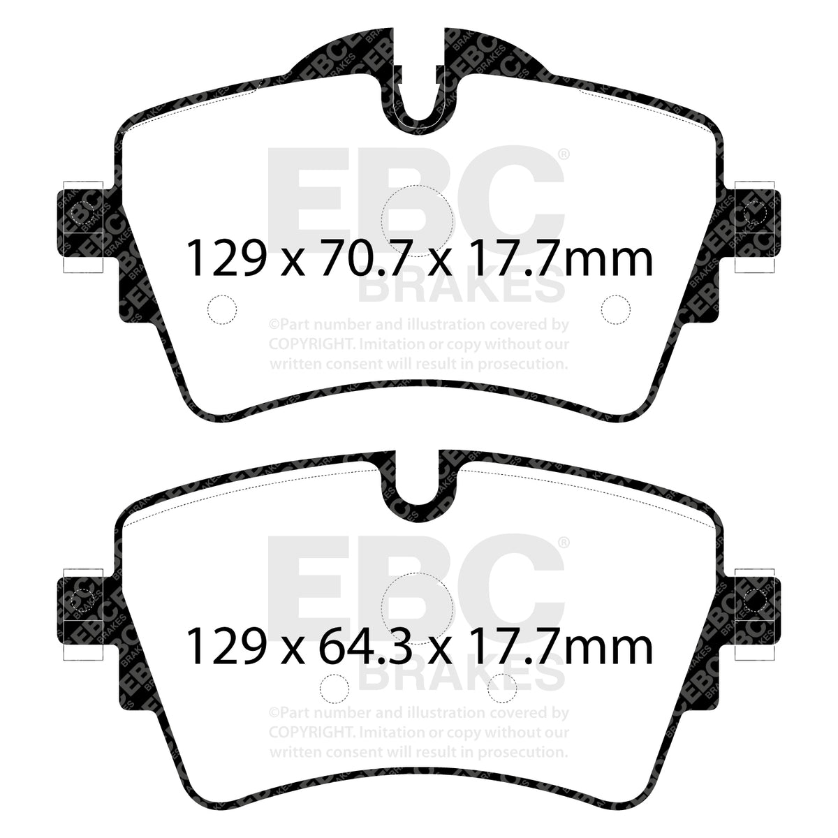 EBC Front BlueStuff Brake Pads - Mini Hatch (3rd Gen) (F55) / Mini Hatch (3rd Gen) (F56) (DP52227NDX) — view 2